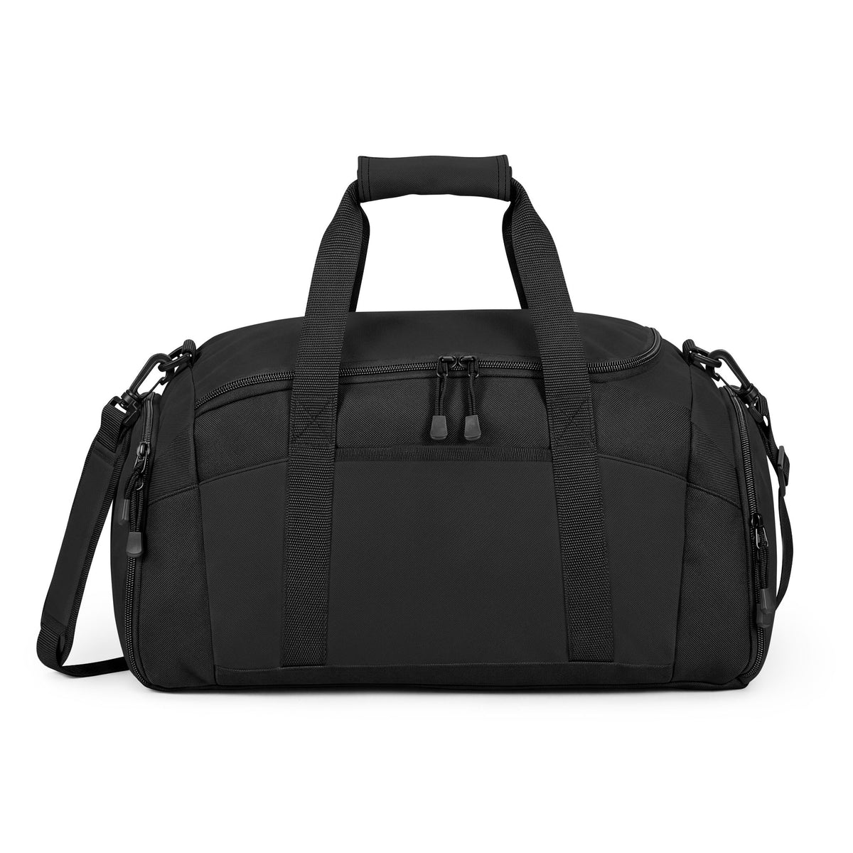 Unapologetique Embroidered Crown Key Gym Bag — Stylish Black Duffle for Fitness & Travel