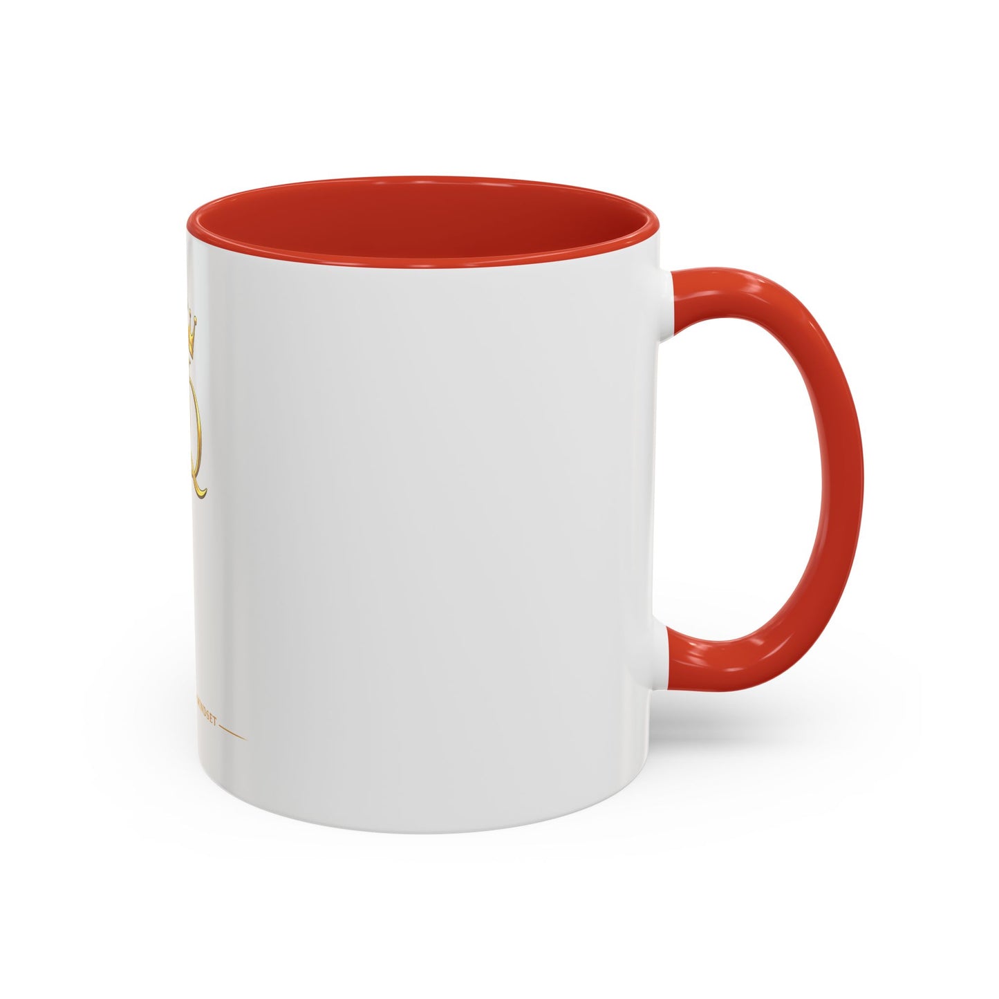 Gold Crown 'UQ' Accent Coffee Mug — Elegant Royal Logo Ceramic Mug