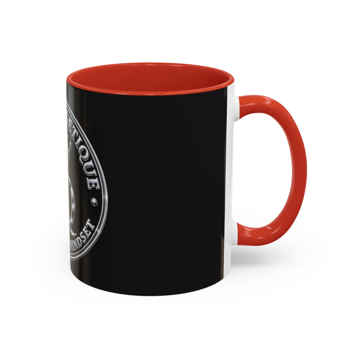 Unapologetique Silver Crown 'UQ' Accent Coffee Mug — Elegant Royal Logo Ceramic Mug
