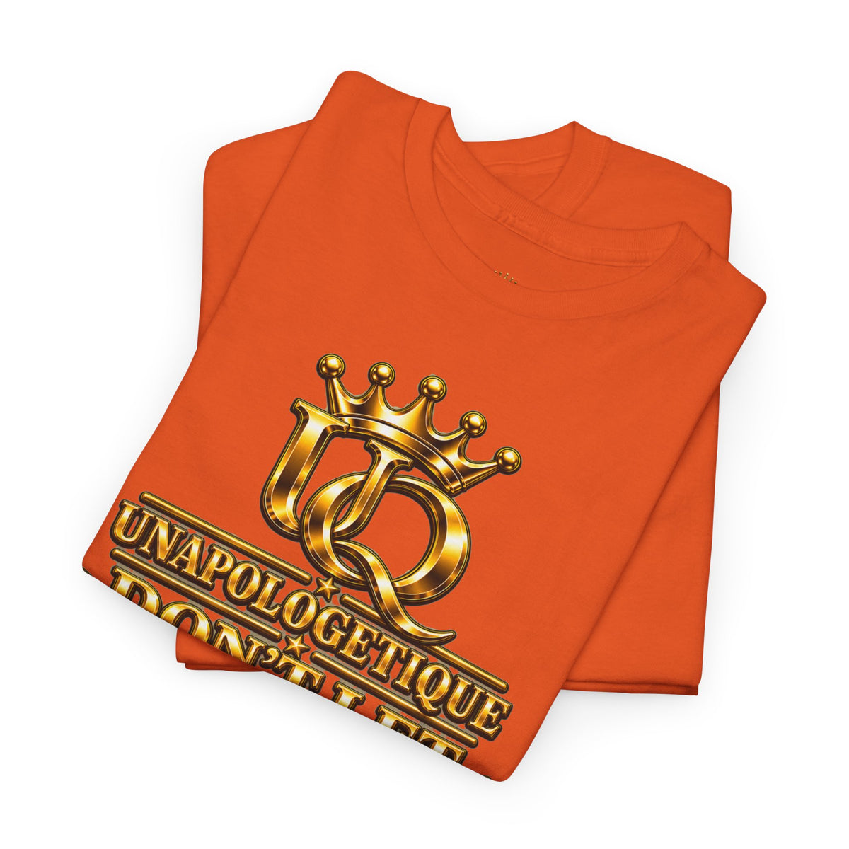 Unapologetique WOW Gold T-Shirt — "Don't Let Limitations Own" Inspirational Crown Graphic Tee