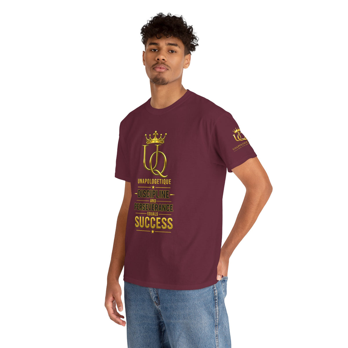 T-shirt Unapologetic WOW Gold — T-shirt motivationnel « Discipline Perseverance Success »