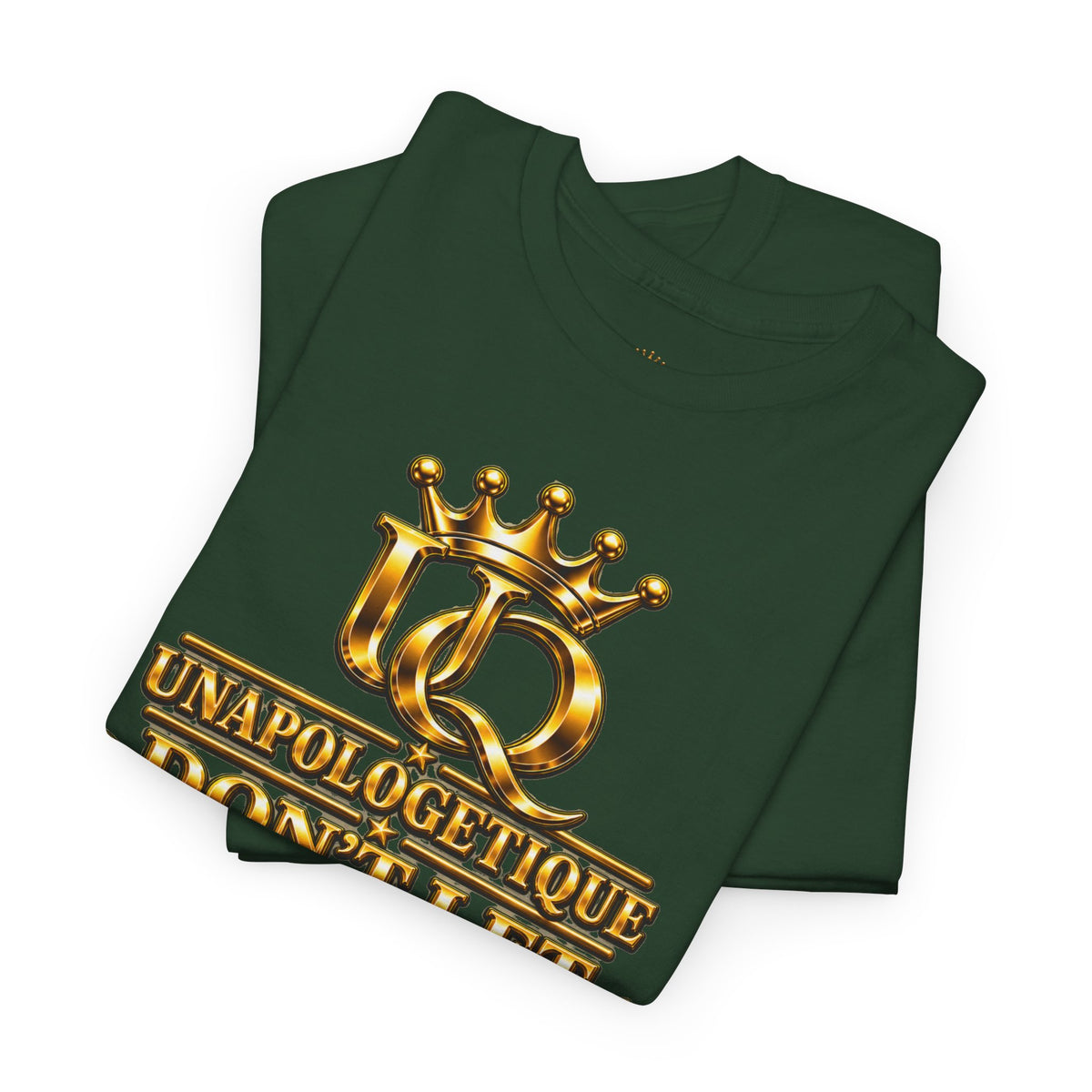 Unapologetique WOW Gold T-Shirt — "Don't Let Limitations Own" Inspirational Crown Graphic Tee