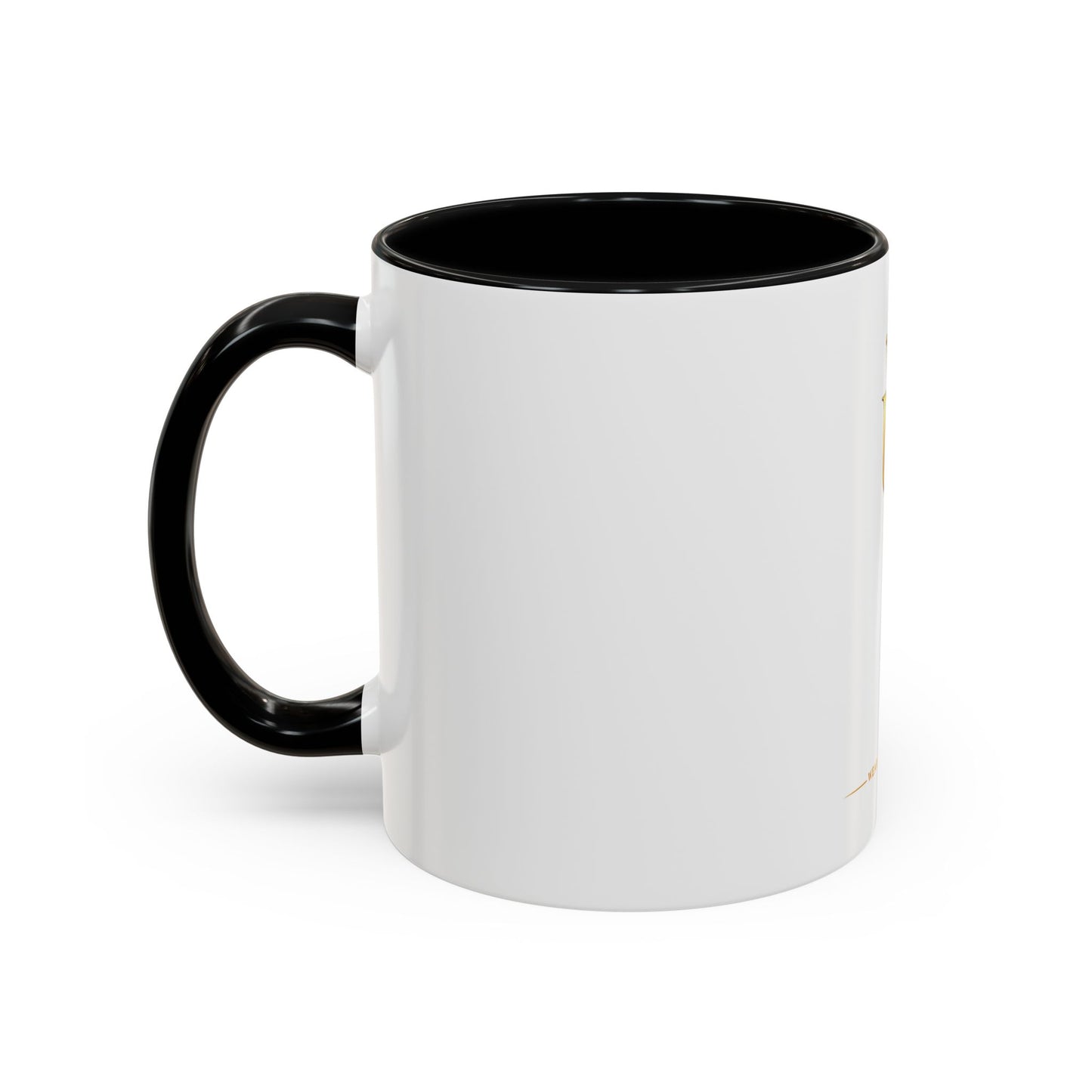 Gold Crown 'UQ' Accent Coffee Mug — Elegant Royal Logo Ceramic Mug