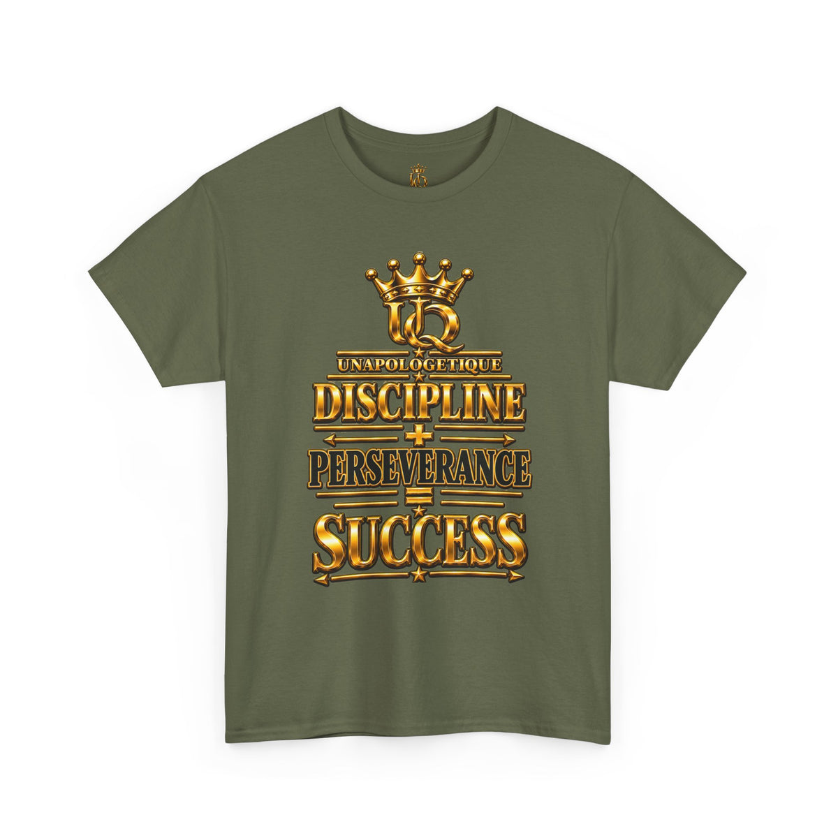 T-shirt Unapologetic WOW Gold — T-shirt motivationnel « Discipline Perseverance Success »