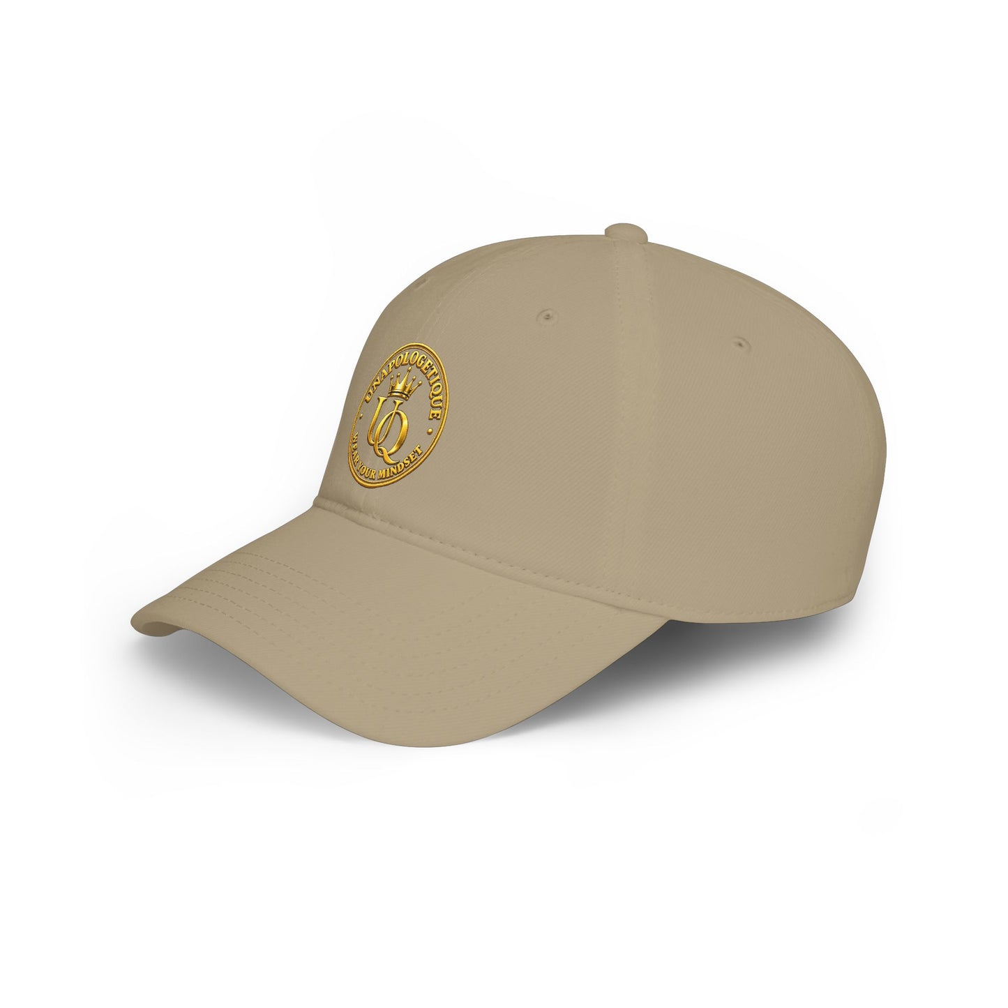 Unapologetique Queen Gold Crown Embroidered Baseball Cap – Minimal Gold 'Q' Low Profile Hat