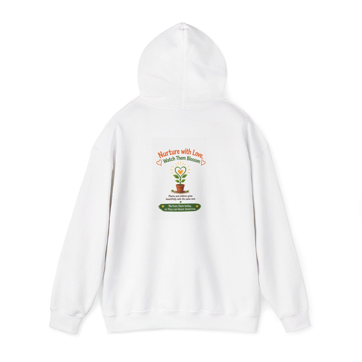 Sudadera con capucha "Sunflower Growth Chart" — Sudadera para el cuidado de plantas "Nurture with Love"