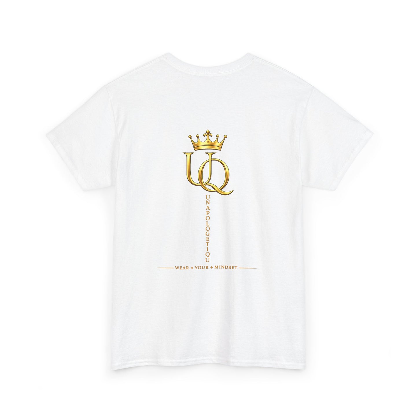 UnapologetiqueQueen Initials Tee — Gold Crown UQ Logo Embroidered T-Shirt