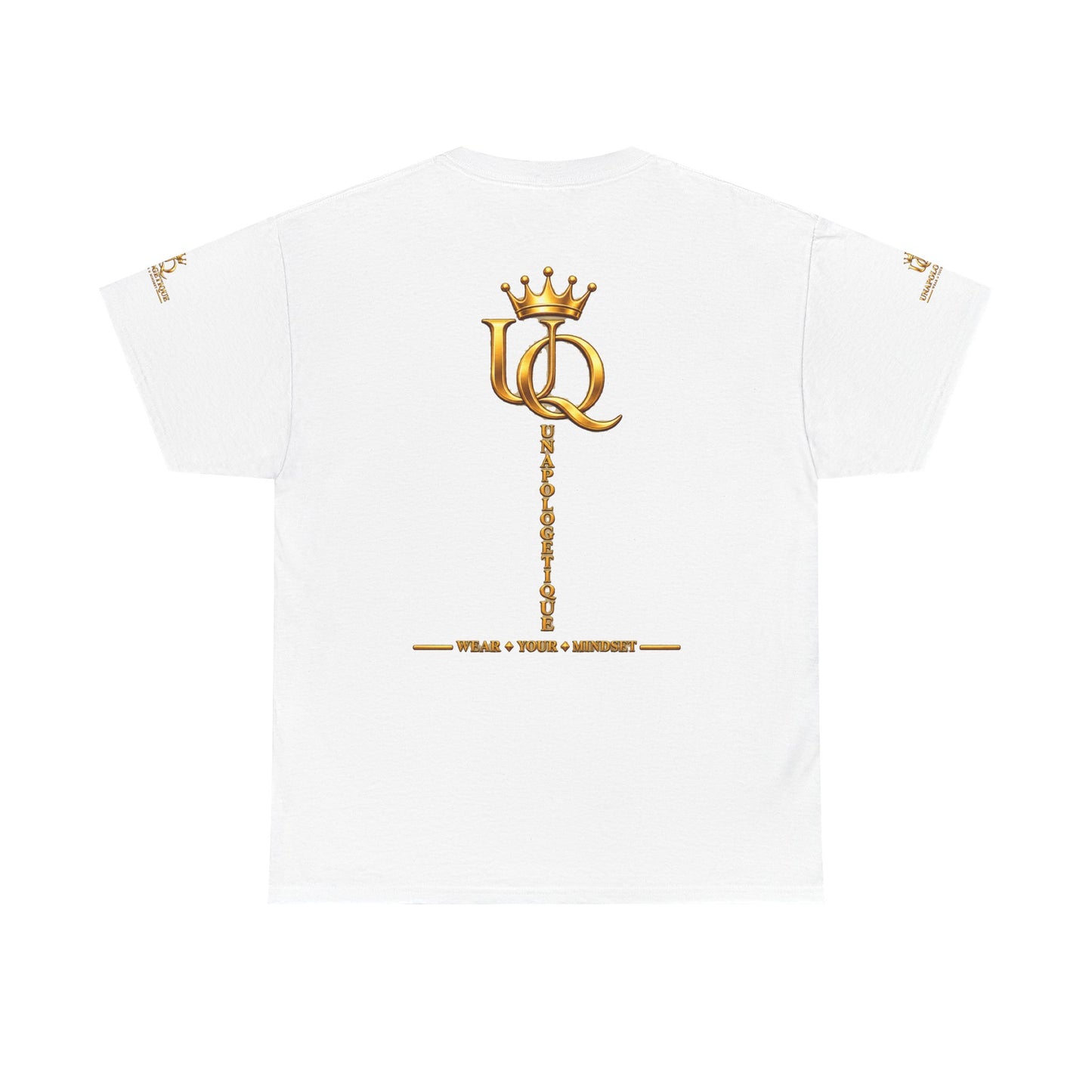 Unapologetique Gold T-Shirt — "Don't Let Limitations Own" Inspirational Crown Graphic Tee