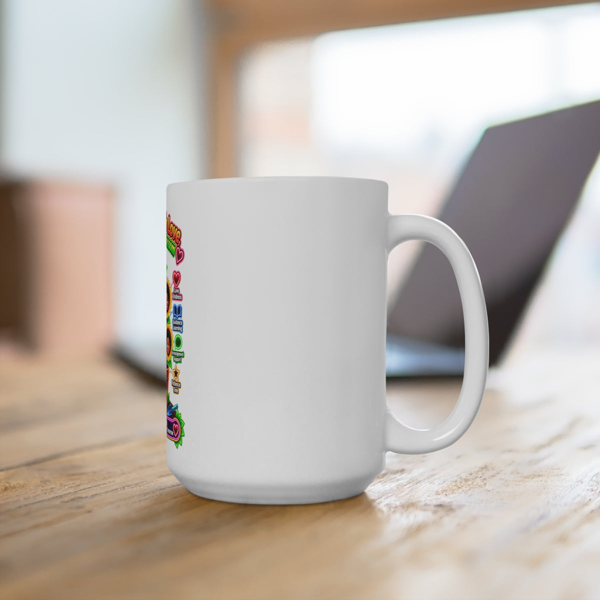 Mug « Nurture With Love » — Tasse à café en céramique « Watch Them Blossom » pour remercier un enseignant ou un parent
