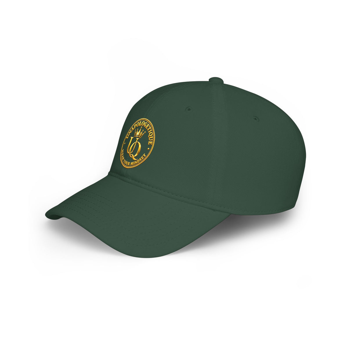 Unapologetique Queen Gold Crown Embroidered Baseball Cap – Minimal Gold 'Q' Low Profile Hat