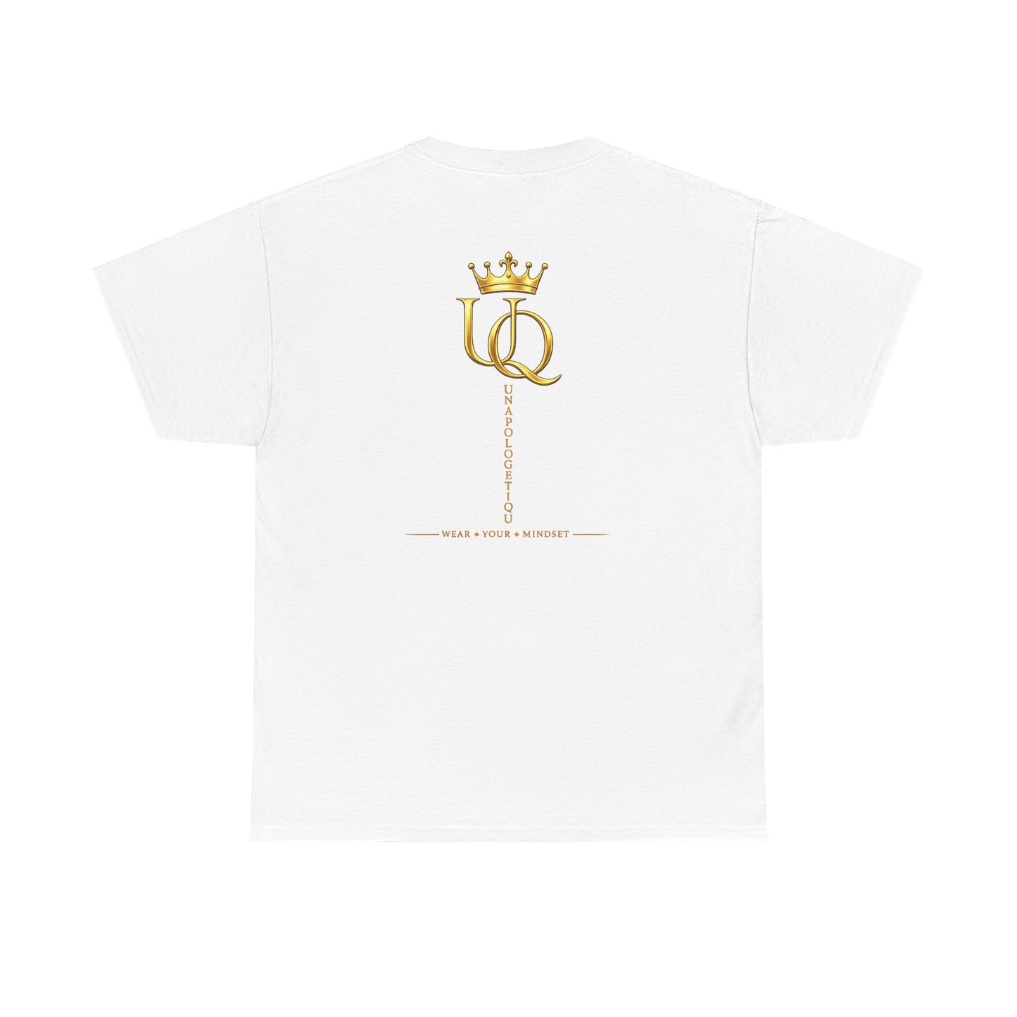 Unapologetique Gold Think For Yourself Tee — Gold Crown UQ Motivational Graphic T‑Shirt