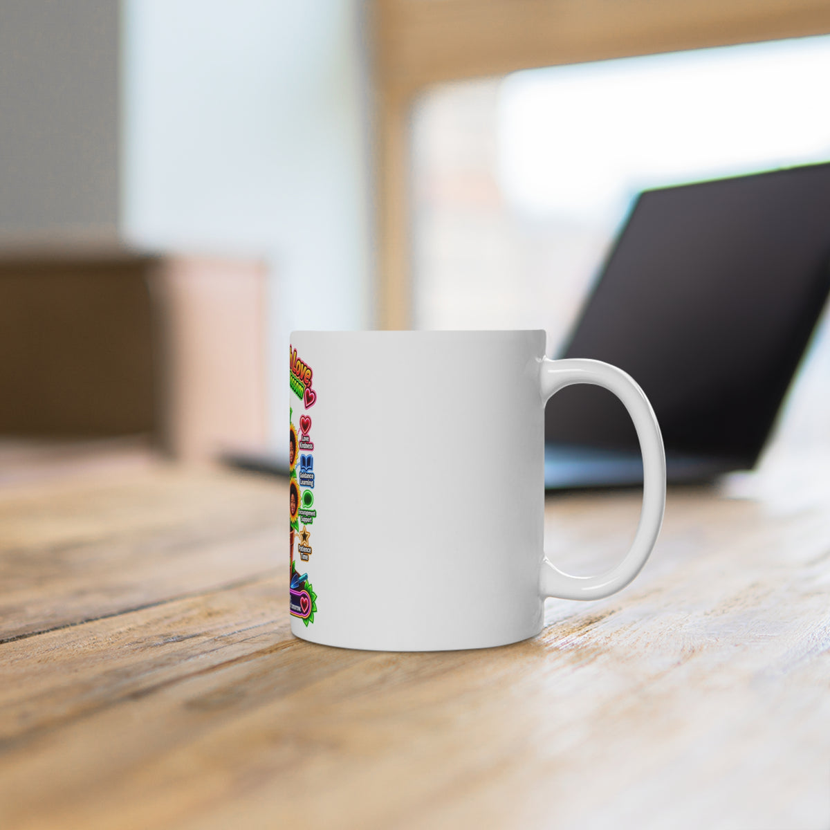 Mug « Nurture With Love » — Tasse à café en céramique « Watch Them Blossom » pour remercier un enseignant ou un parent