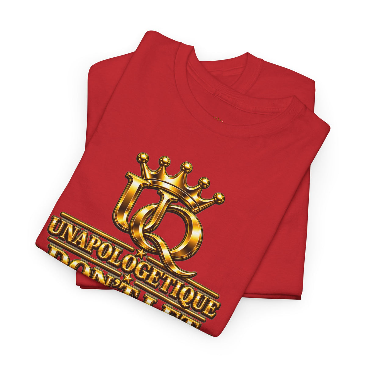 Unapologetique WOW Gold T-Shirt — "Don't Let Limitations Own" Inspirational Crown Graphic Tee