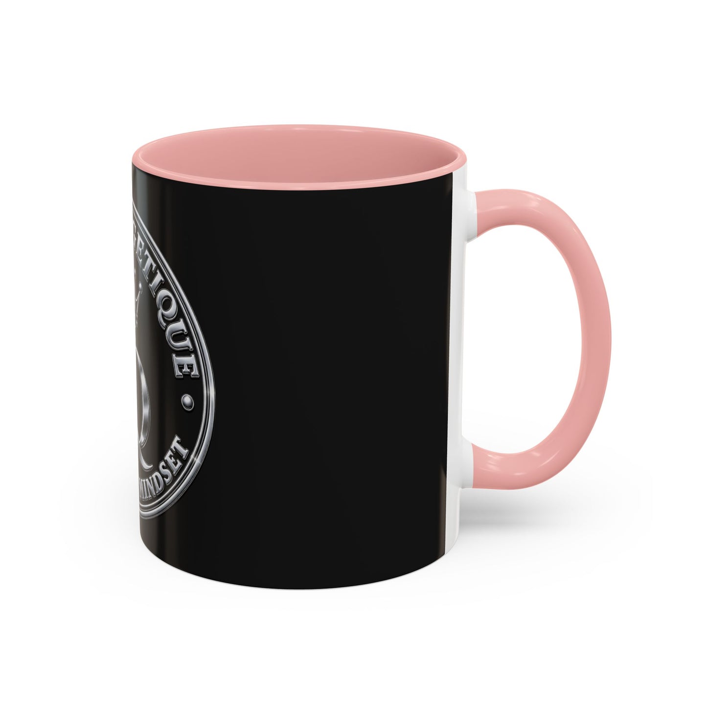 Unapologetique Silver Crown 'UQ' Accent Coffee Mug — Elegant Royal Logo Ceramic Mug