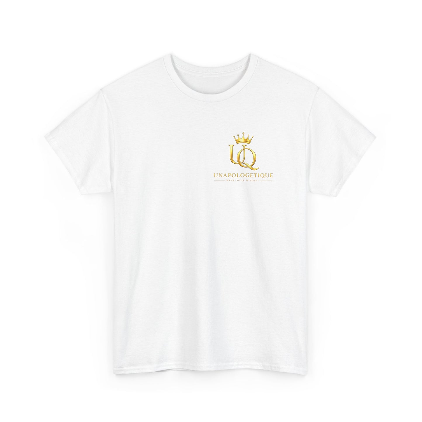 Queen Initials Tee — Gold Crown UQ Logo Embroidered T-Shirt