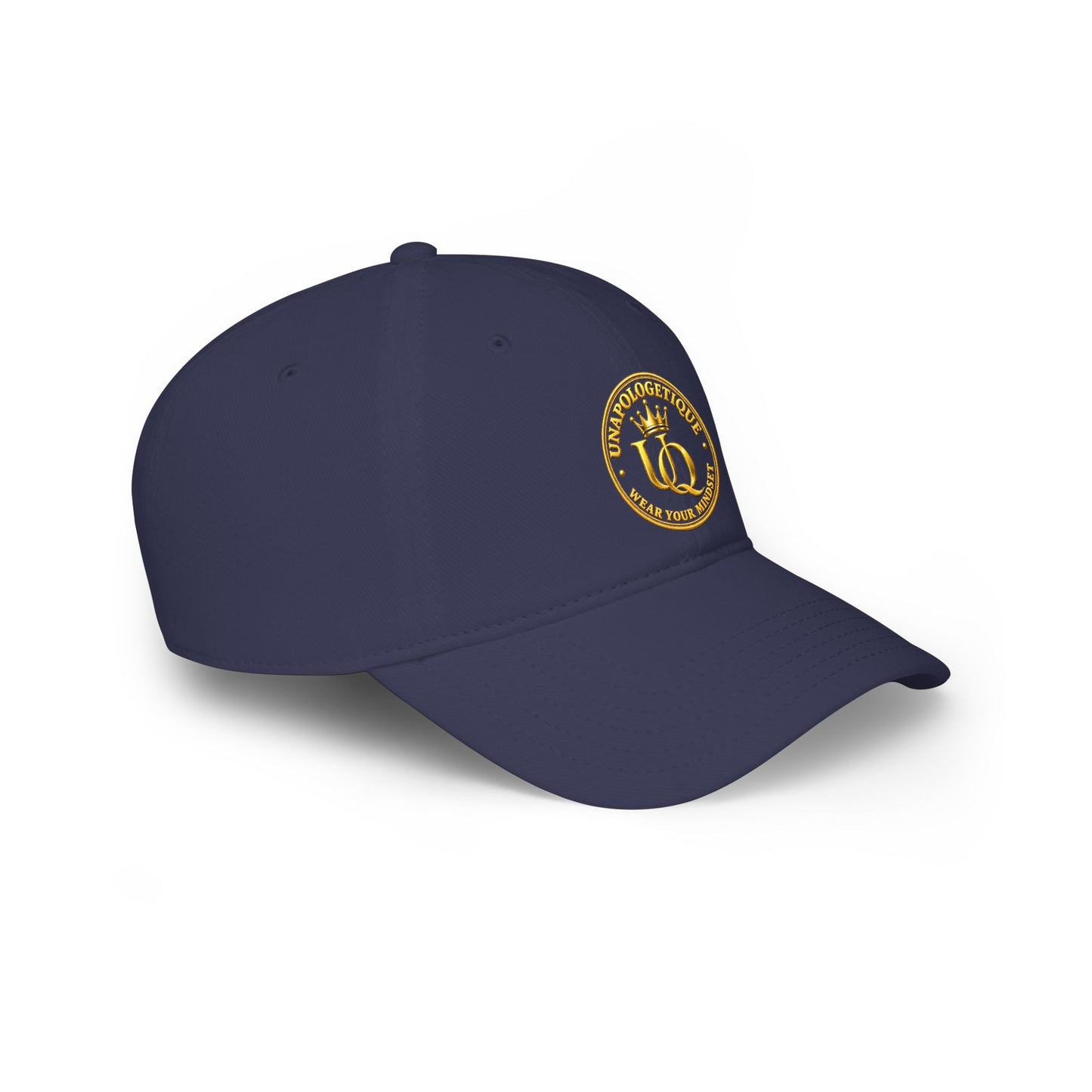 Unapologetique Queen Gold Crown Embroidered Baseball Cap – Minimal Gold 'Q' Low Profile Hat