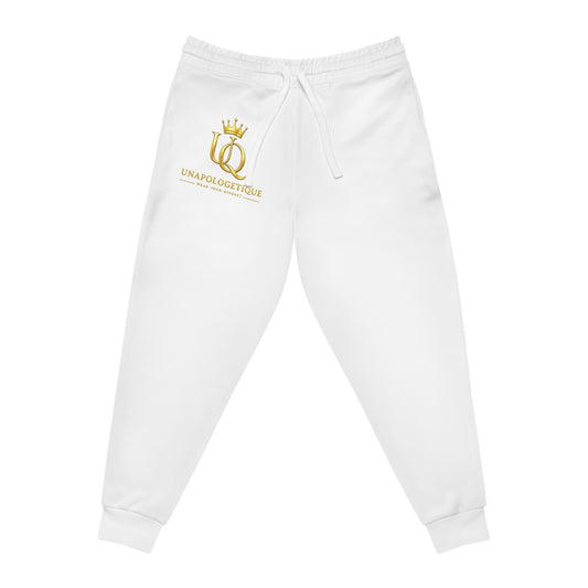 Unapologetique Gold Crown Athletic Joggers — Luxury Logo Sweatpants