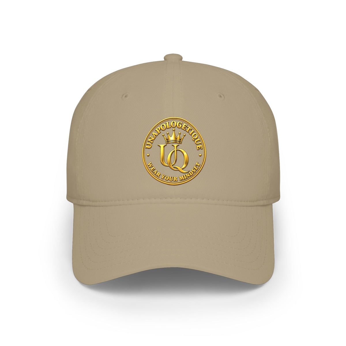 Unapologetique Queen Gold Crown Embroidered Baseball Cap – Minimal Gold 'Q' Low Profile Hat