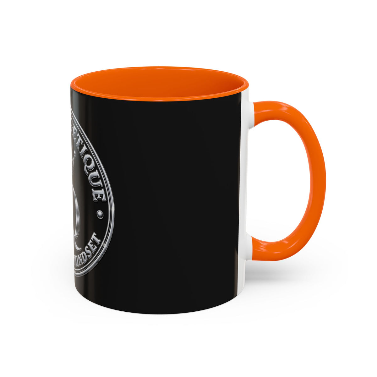 Unapologetique Silver Crown 'UQ' Accent Coffee Mug — Elegant Royal Logo Ceramic Mug