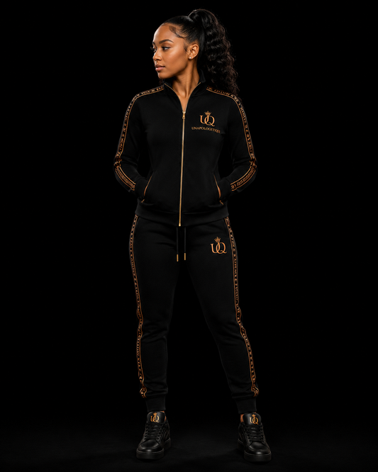 UNAPOLOGETIQUE BRONZE TRACKSUIT FOR WOMEN