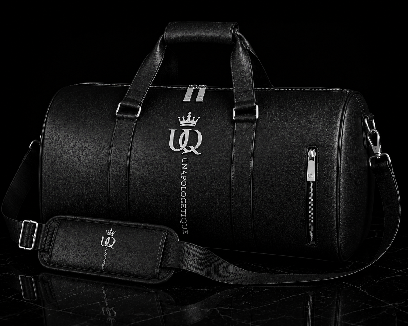 UNAPOLOGETIQUE SILVER GYM BAG