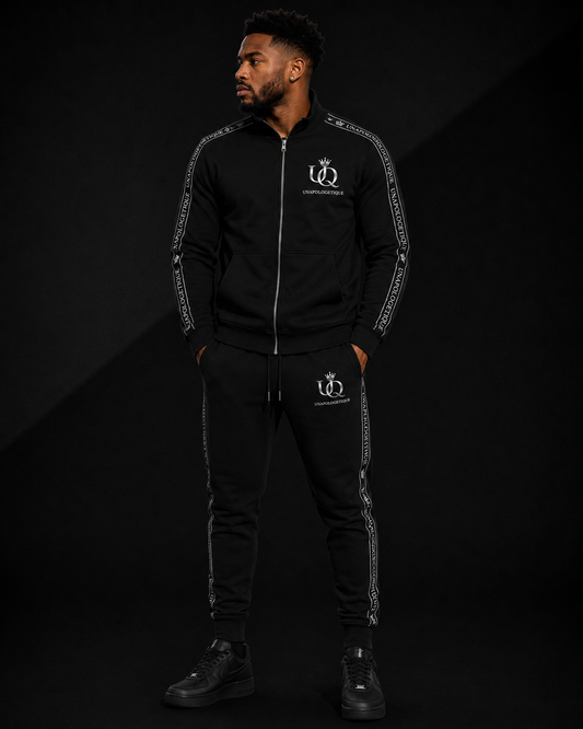 UNAPOLOGETIQUE SILVER TRACKSUIT FOR MEN