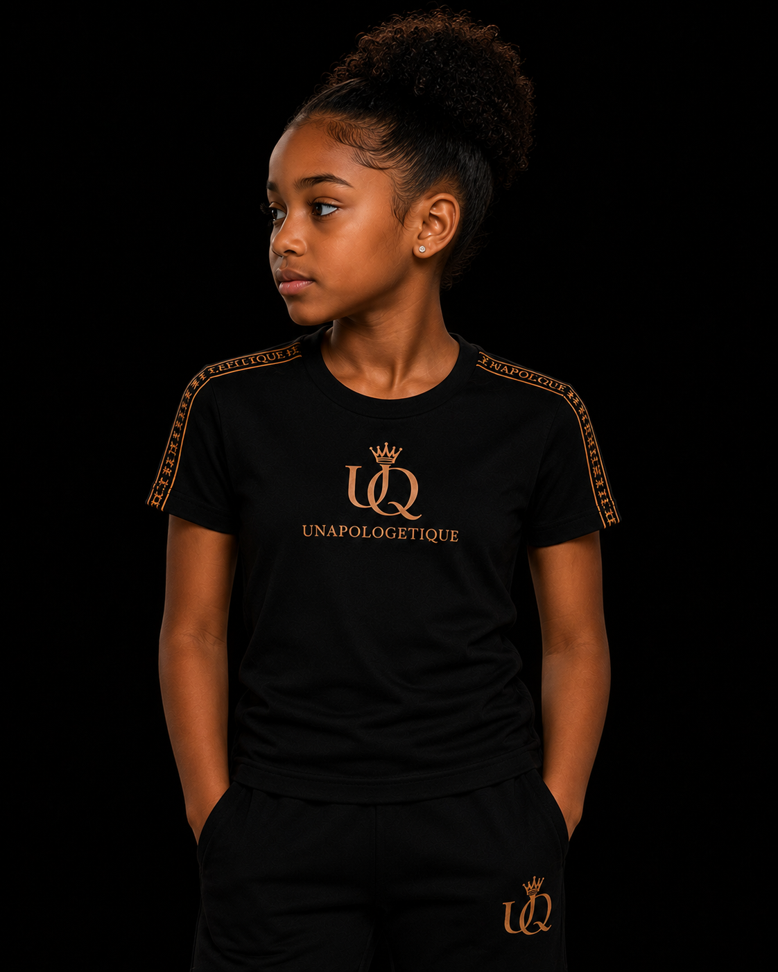 UNAPOLOGETIQUE BRONZE T-SHIRT FOR GIRLS