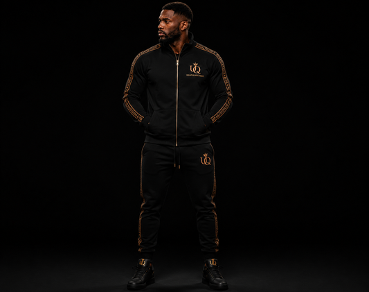 UNAPOLOGETIQUE GOLD TRACKSUIT FOR MEN