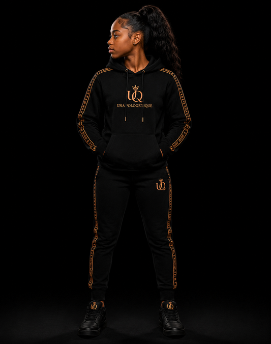 UNAPOLOGETIQUE BRONZE TRACKSUIT FOR GIRLS
