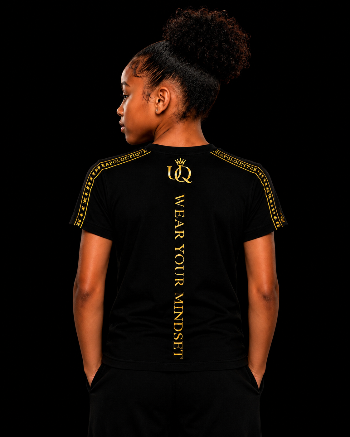 UNAPOLOGETIQUE GOLD T-SHIRT FOR GIRLS