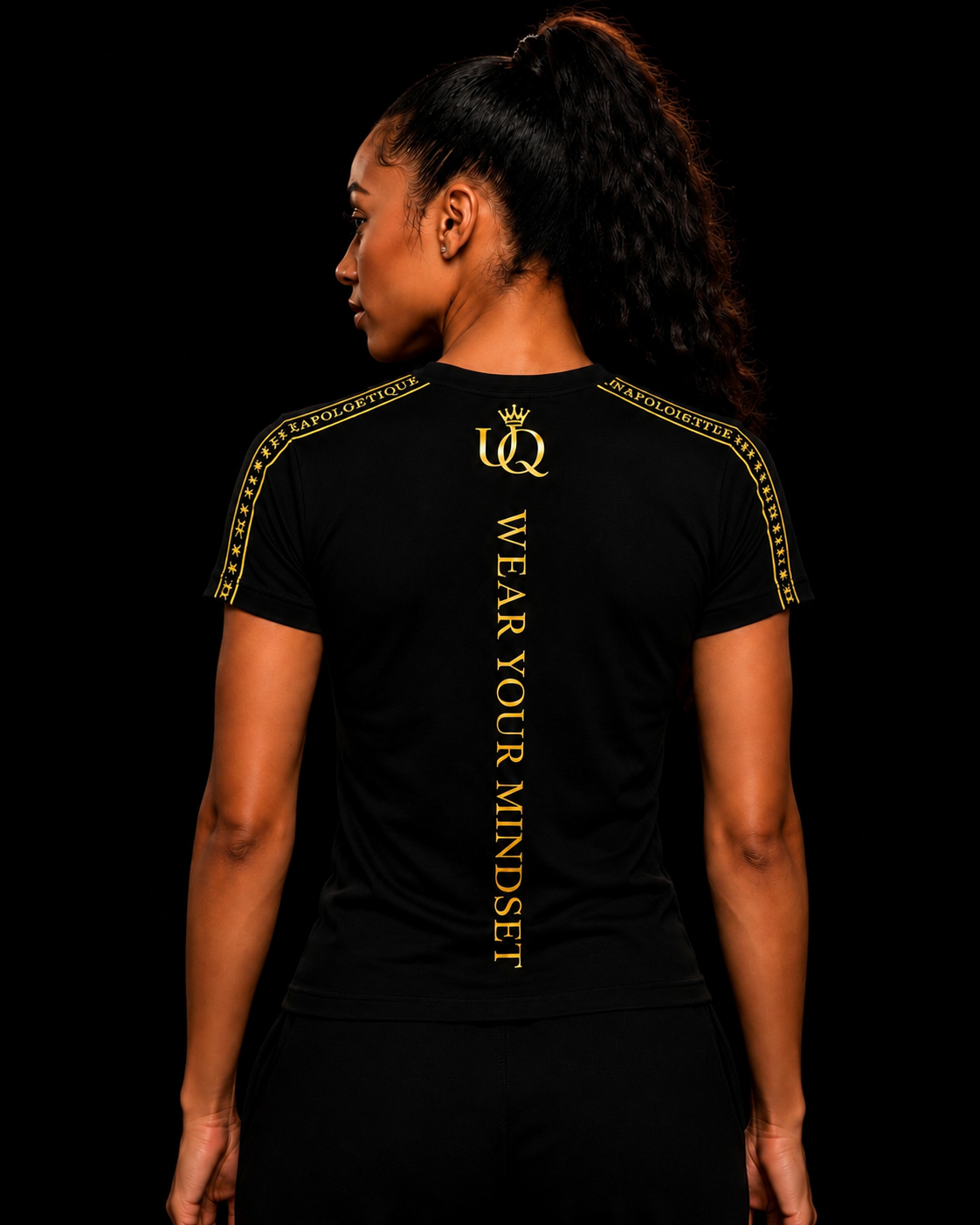 UNAPOLOGETIQUE GOLD T-SHIRT FOR WOMEN
