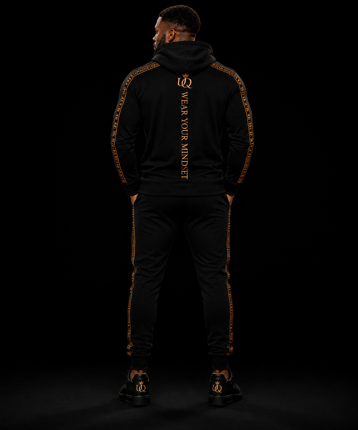 UNAPOLOGETIQUE GOLD TRACKSUIT FOR MEN