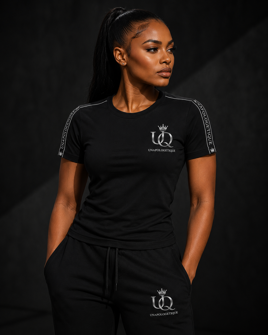 UNAPOLOGETIQUE SILVER T-SHIRT FOR WOMEN