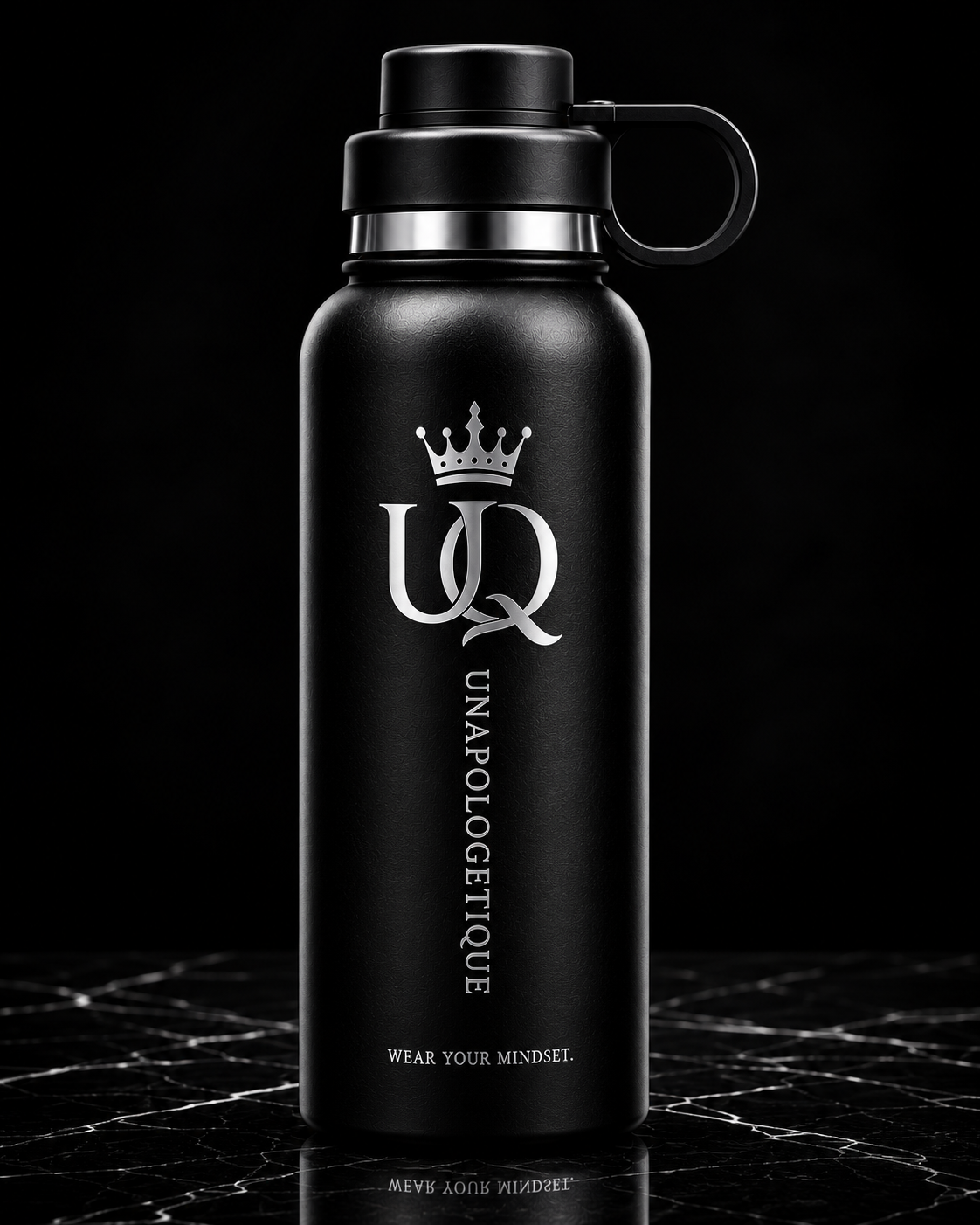 UNAPOLOGETIQUE SILVER WATER BOTTLE