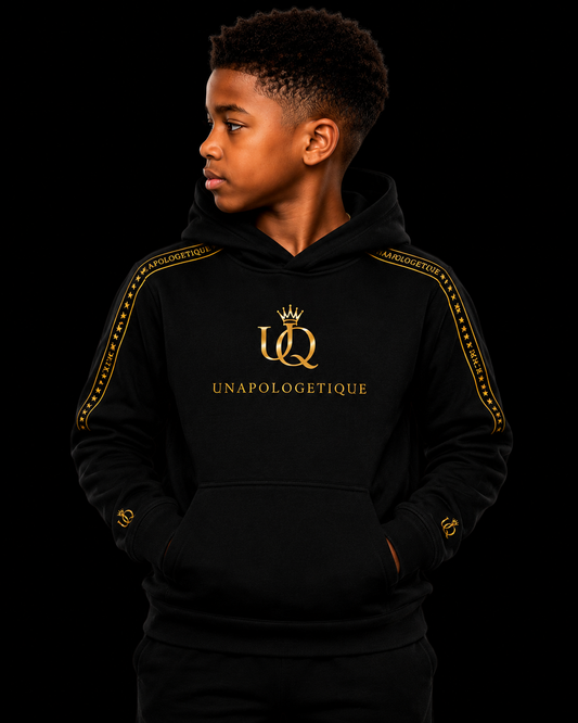 UNAPOLOGETIQUE GOLD HOODIE FOR BOYS