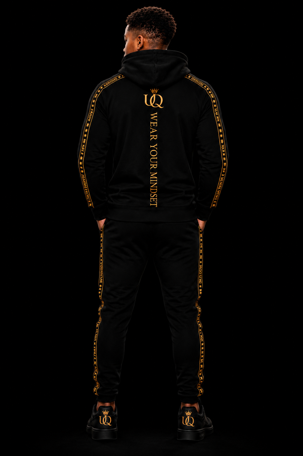 UNAPOLOGETIQUE GOLD TRACKSUIT FOR BOYS
