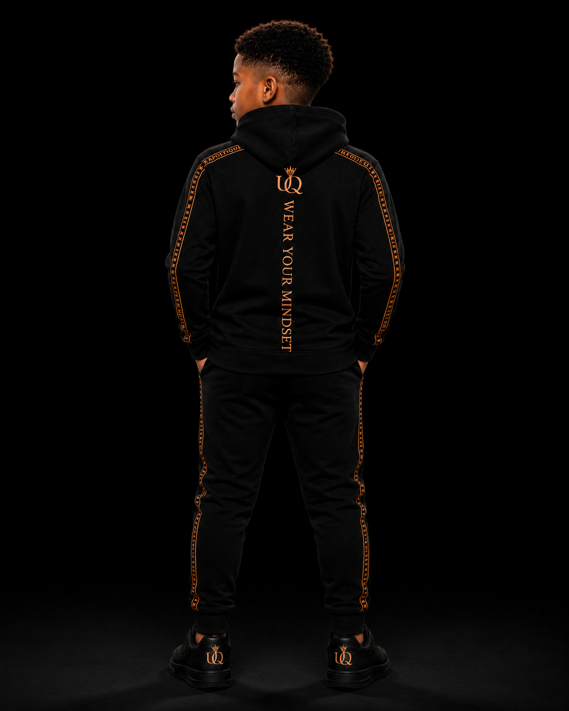 UNAPOLOGETIQUE BRONZE TRACKSUIT FOR BOYS