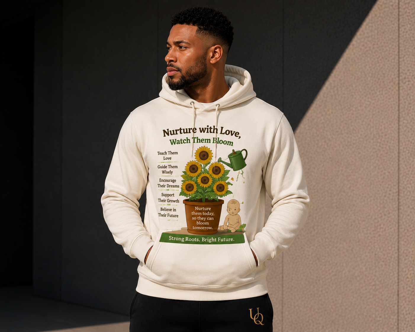 NURTURE WITH  LOVE MEN'S  HOODIE