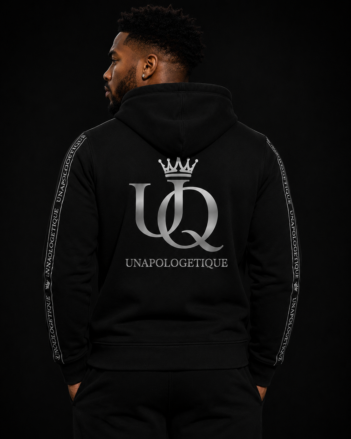 UNAPOLOGETIQUE SILVER HOODIE FOR MEN