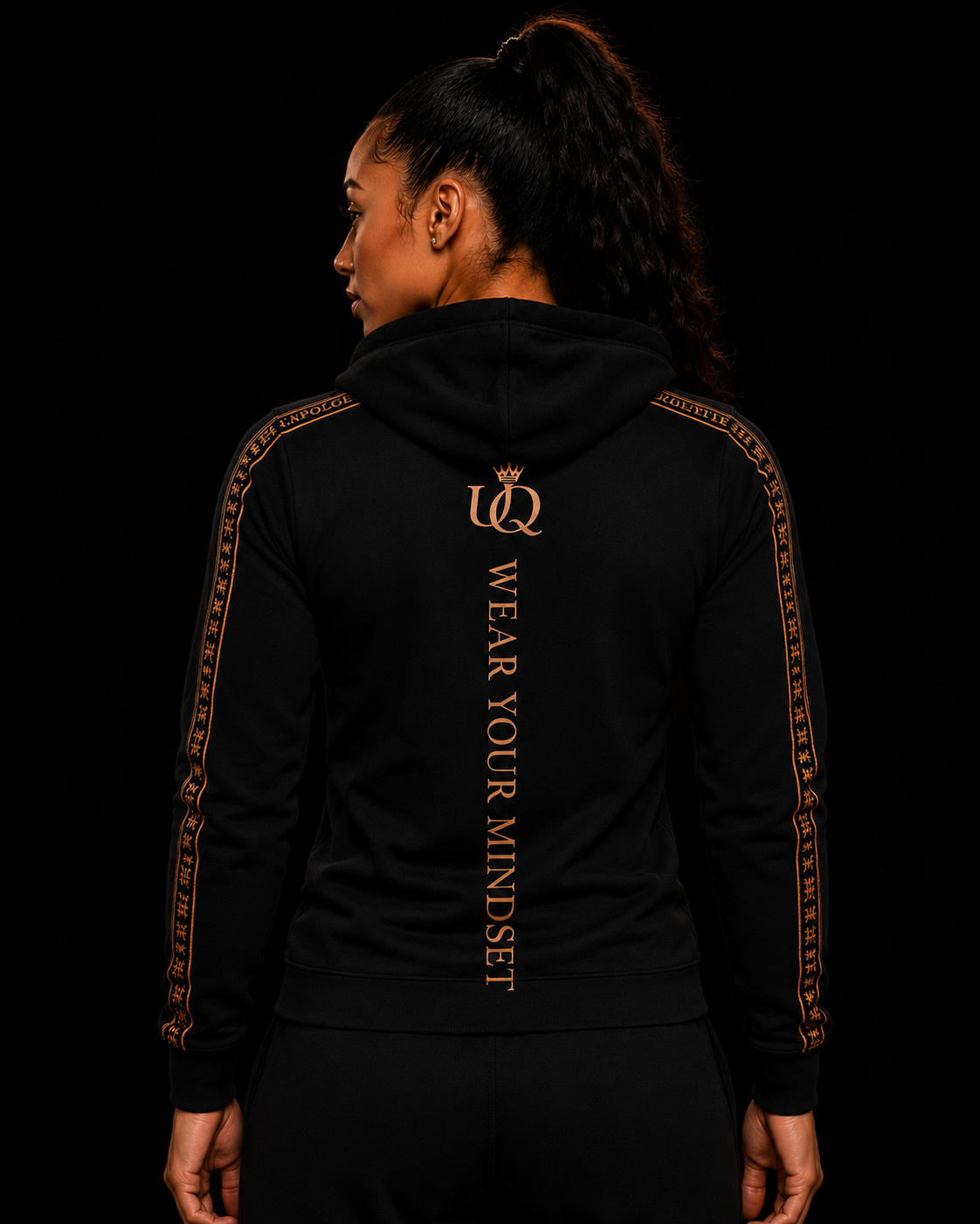 UNAPOLOGETIQUE BRONZE HOODIE FOR WOMEN