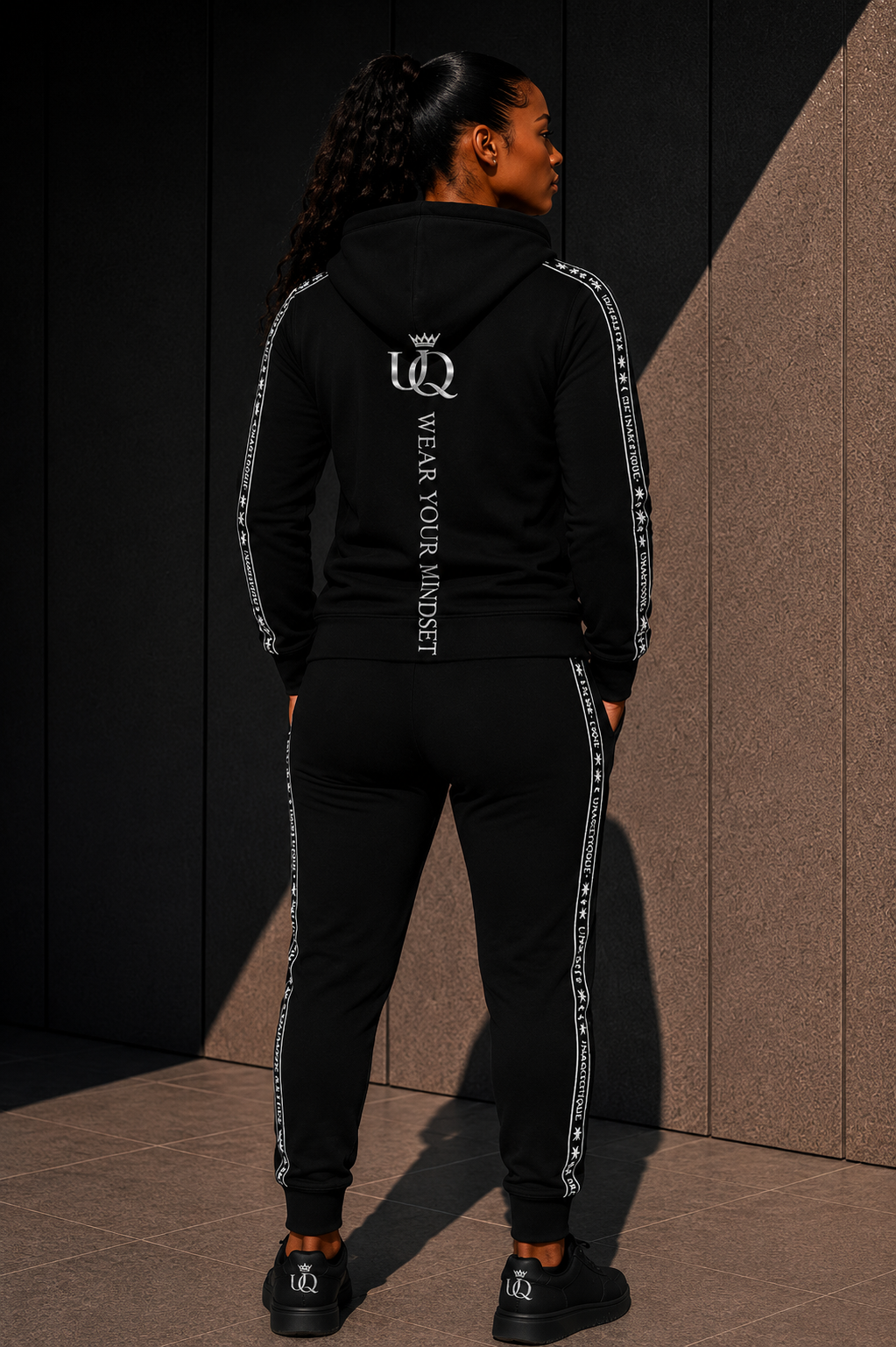 UNAPOLOGETIQUE SILVER TRACKSUIT FOR WOMEN